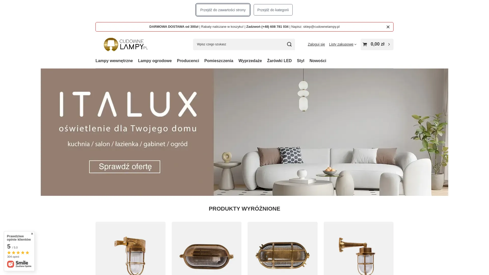 Screenshot of www.cudownelampy.pl