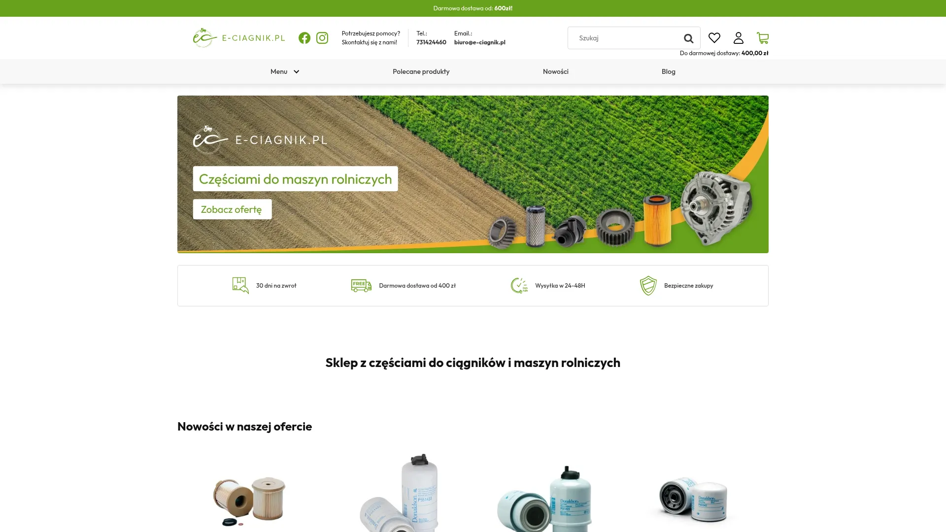 Screenshot of e-ciagnik.pl