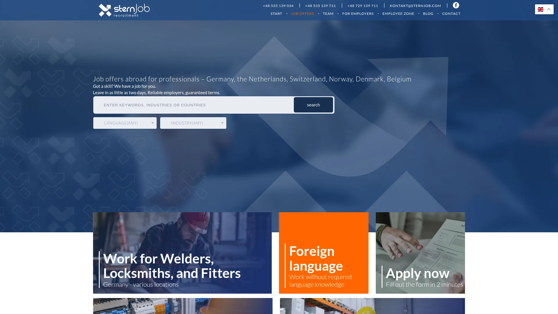 Screenshot of sternjob.com