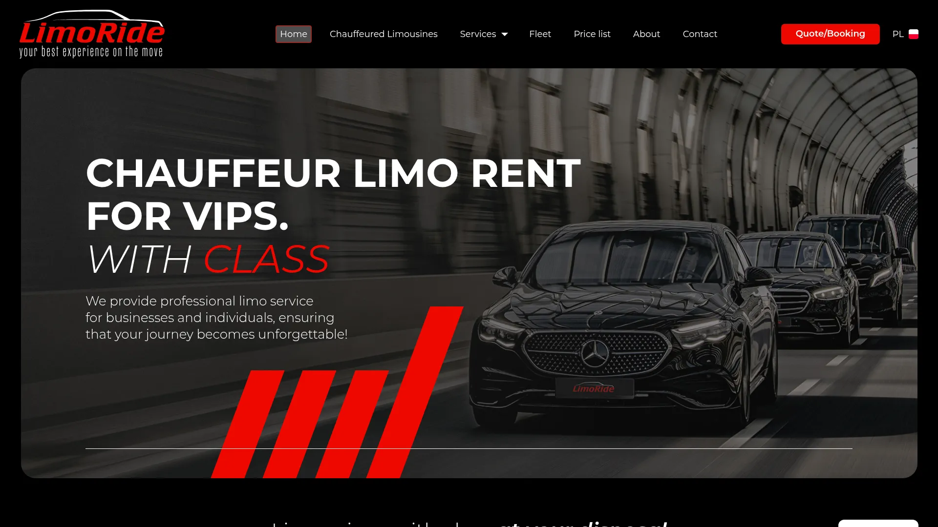 Screenshot of limoride.eu