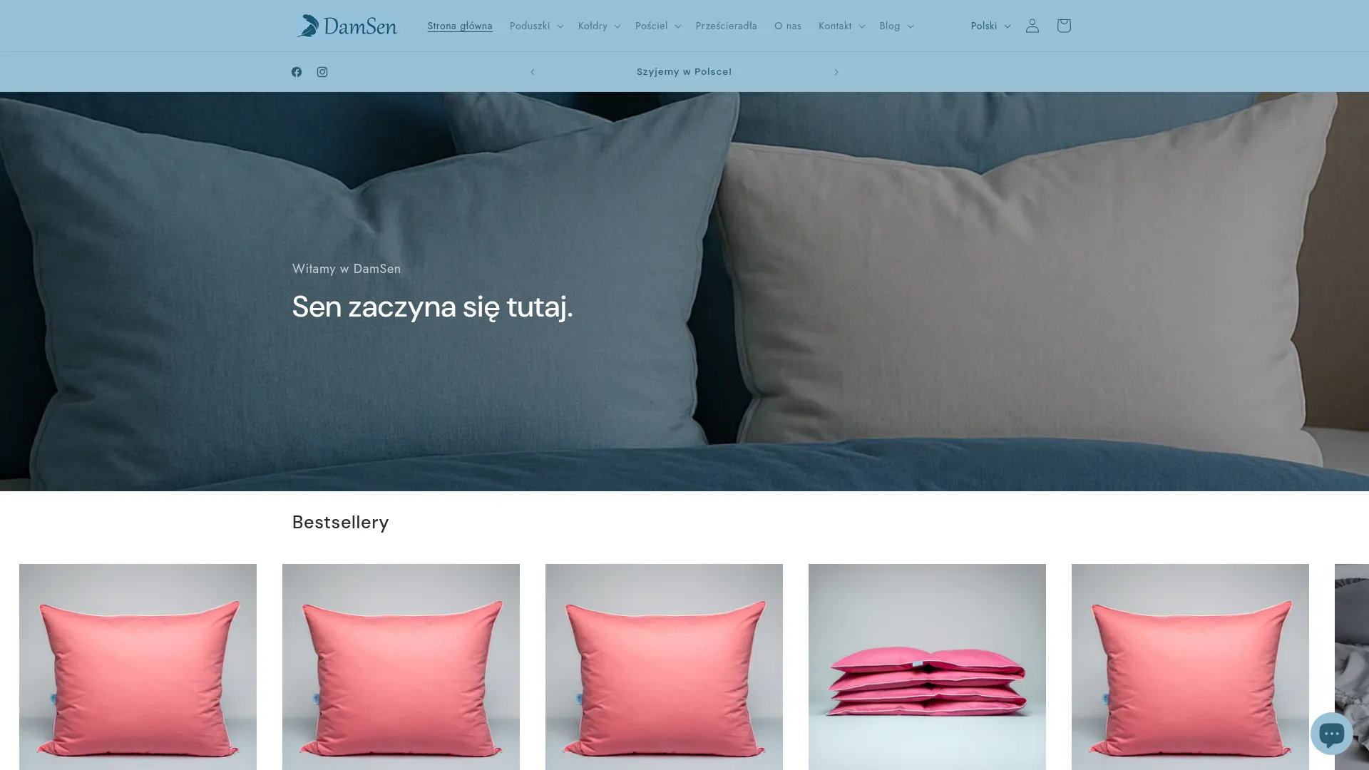Screenshot of www.damsen.pl