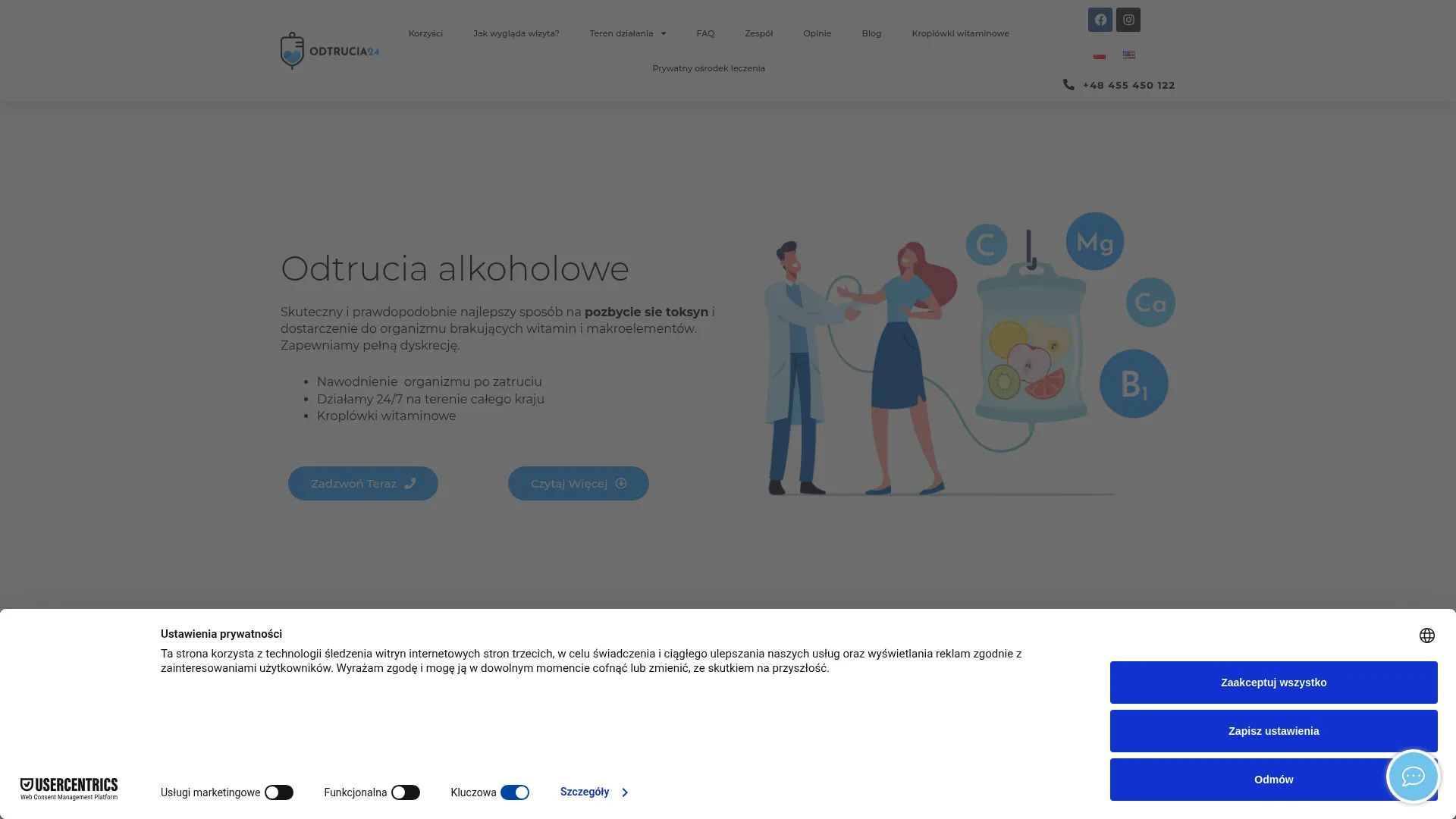 Screenshot of www.odtrucia24.pl