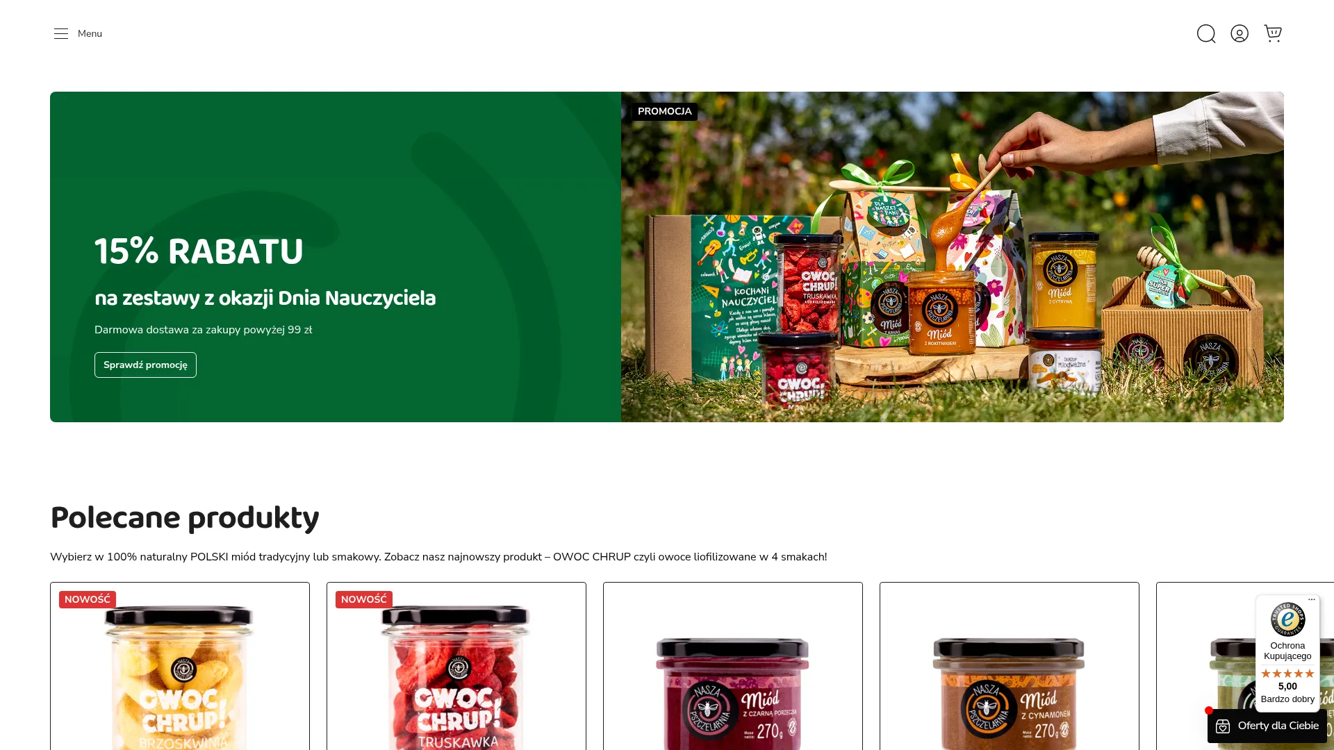 Screenshot of naszapszczelarnia.pl